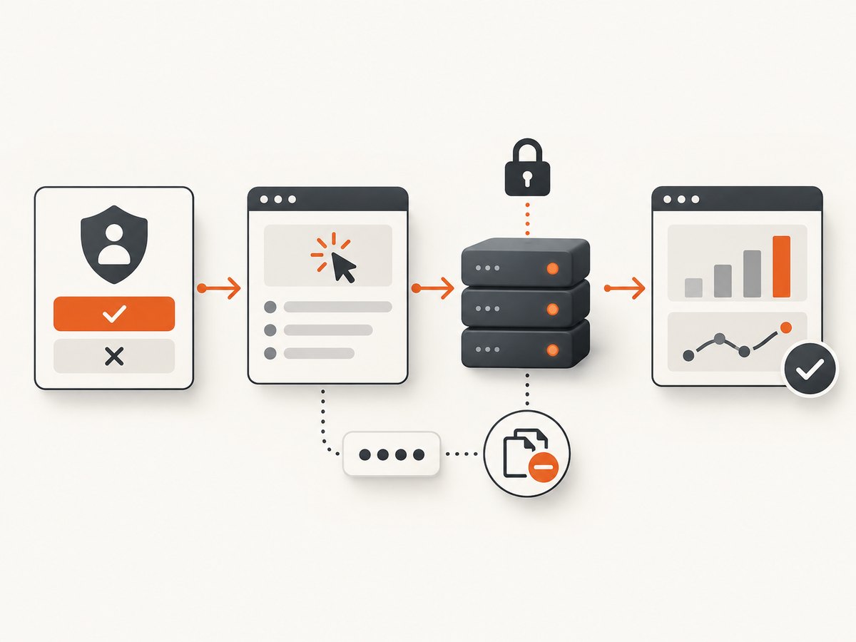 A reliable implementation connects consent, events, validation, and reporting.