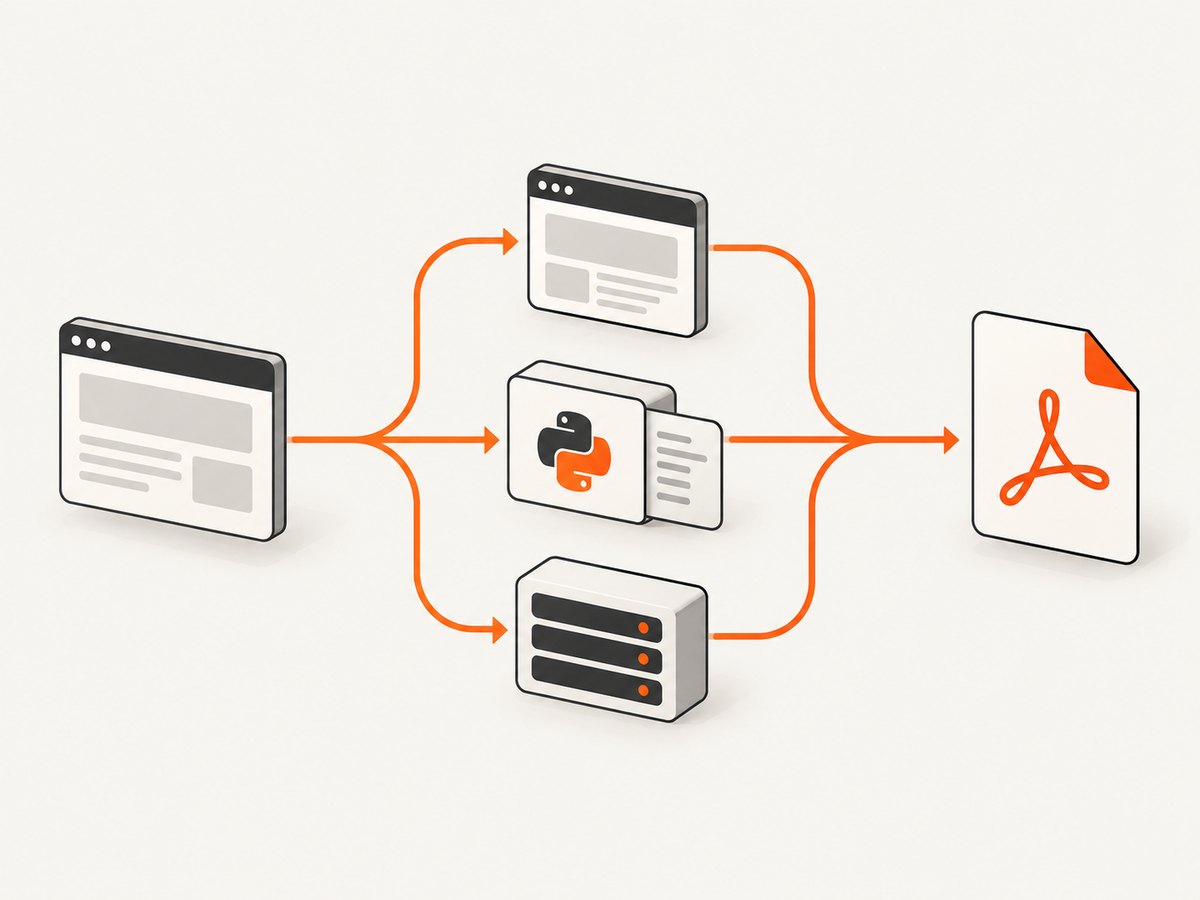 The main decision is whether you need a browser, a print layout engine or a service boundary.