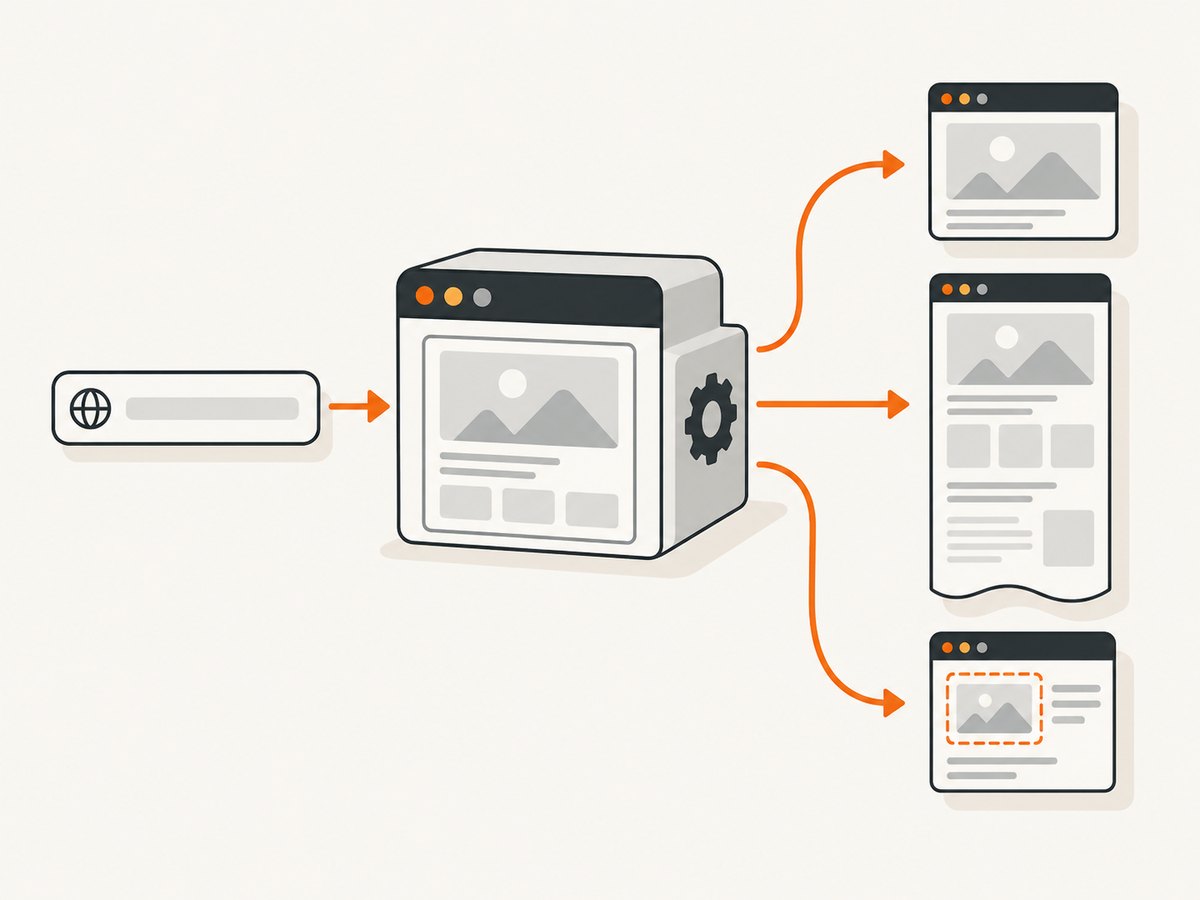 A repeatable screenshot workflow starts with the URL, viewport and capture scope.