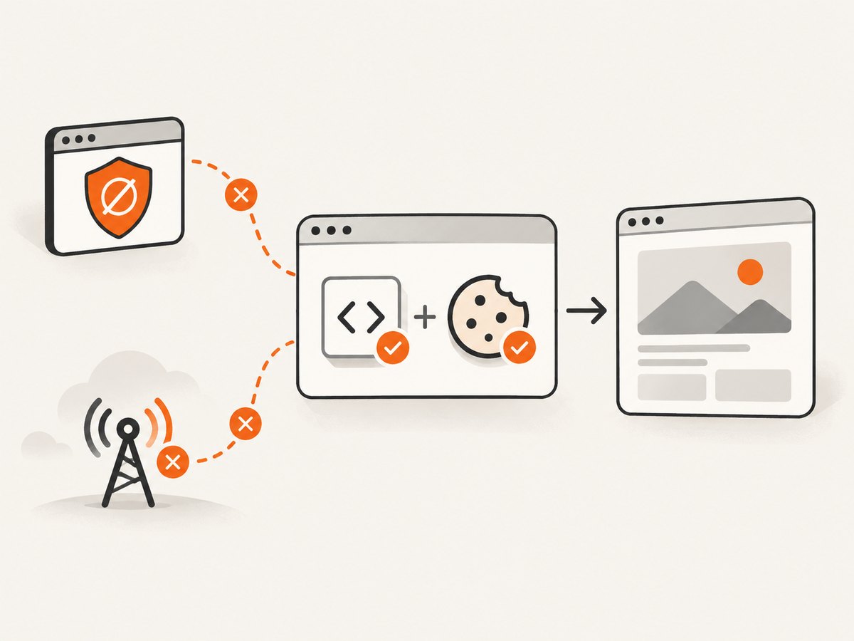 Bot checks evaluate browser and network signals, and blocked scripts or cookies can interrupt the check.