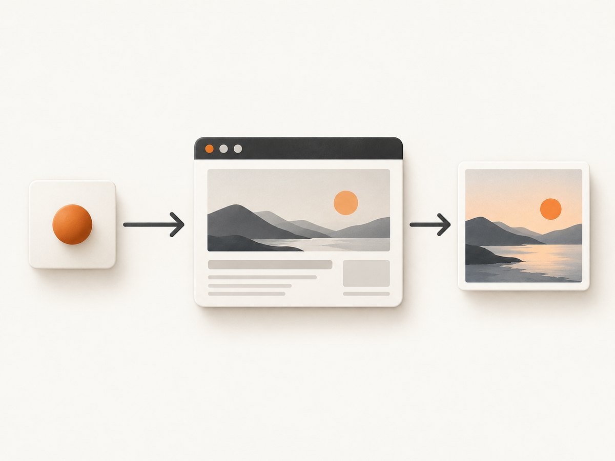 A stateless capture API returns an image without requiring an interactive browser session.