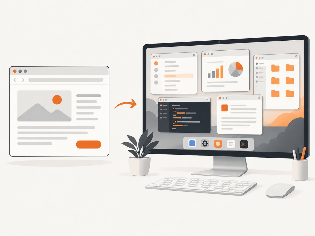 OSWorld tasks can span browser pages, desktop applications, and operating-system files.
