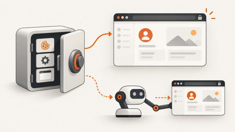 Browser Authentication with Reusable Profiles and Cookies