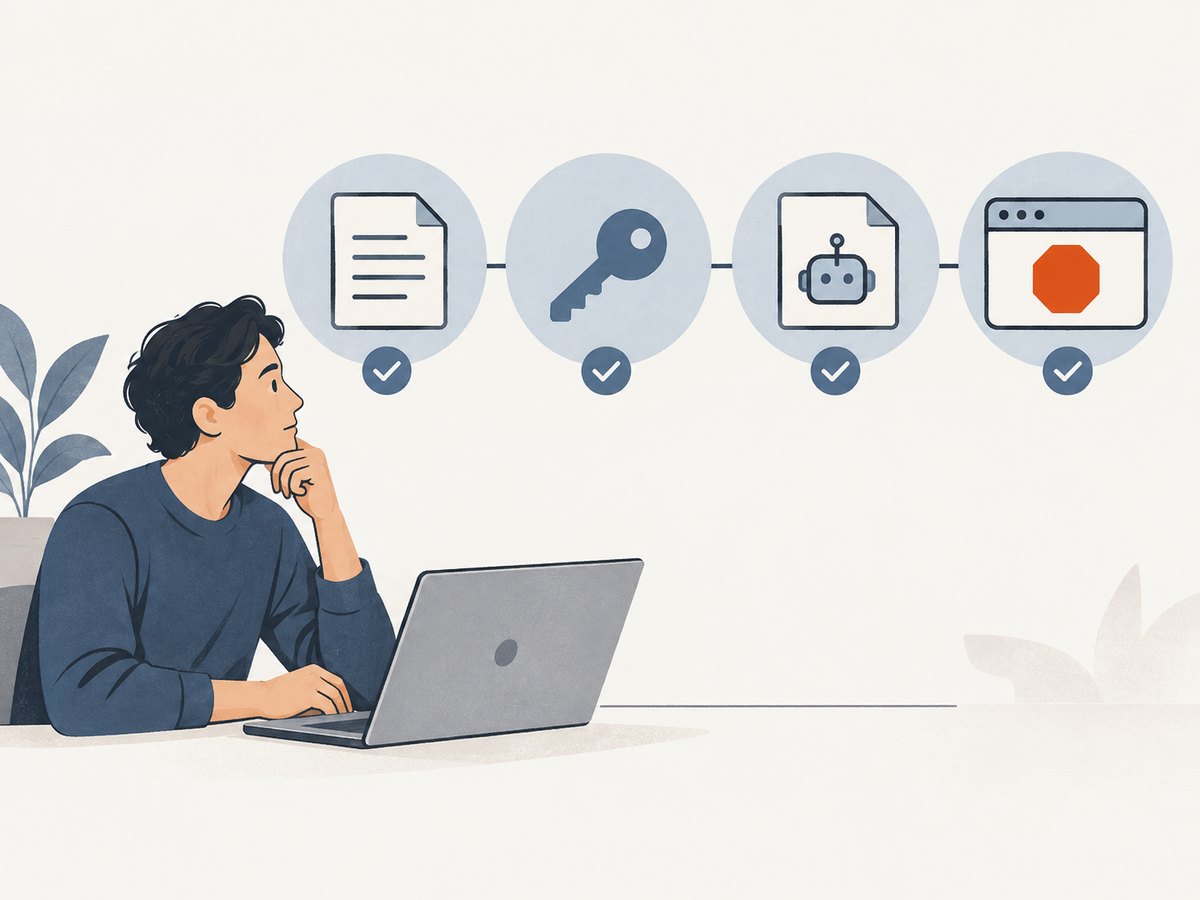 Terms, API rules, machine-readable instructions, and technical controls answer different questions.