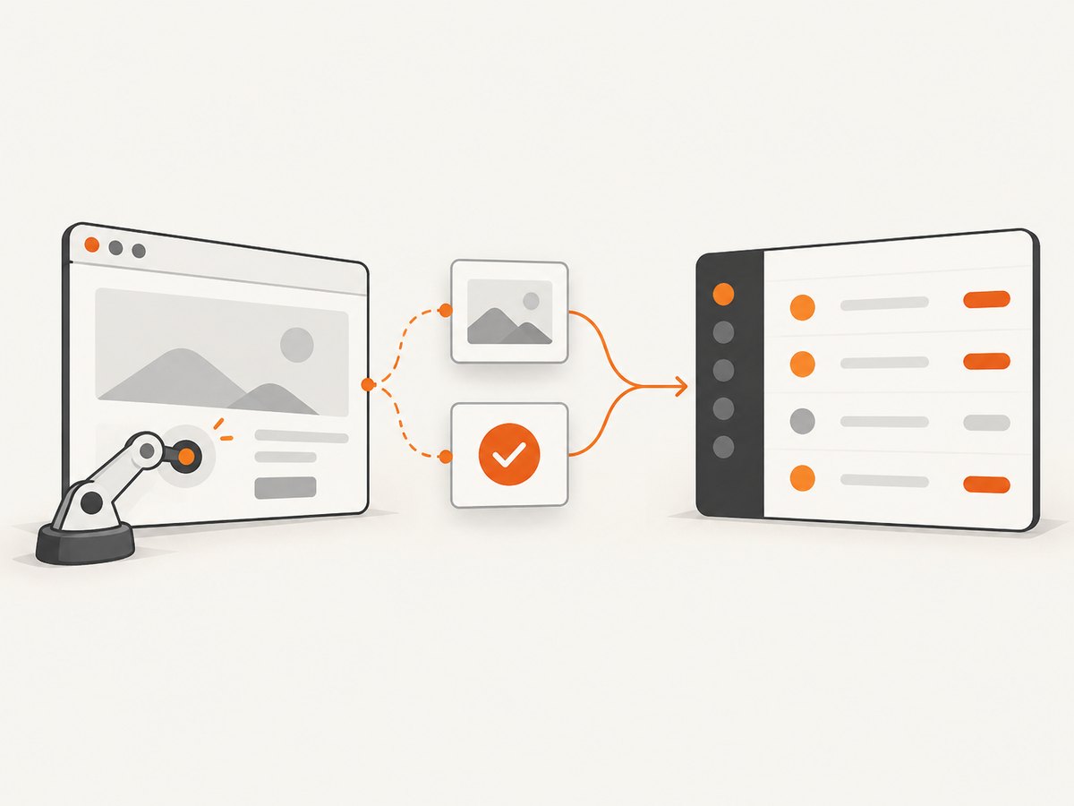 A CI run can pair machine-readable results with visual evidence.