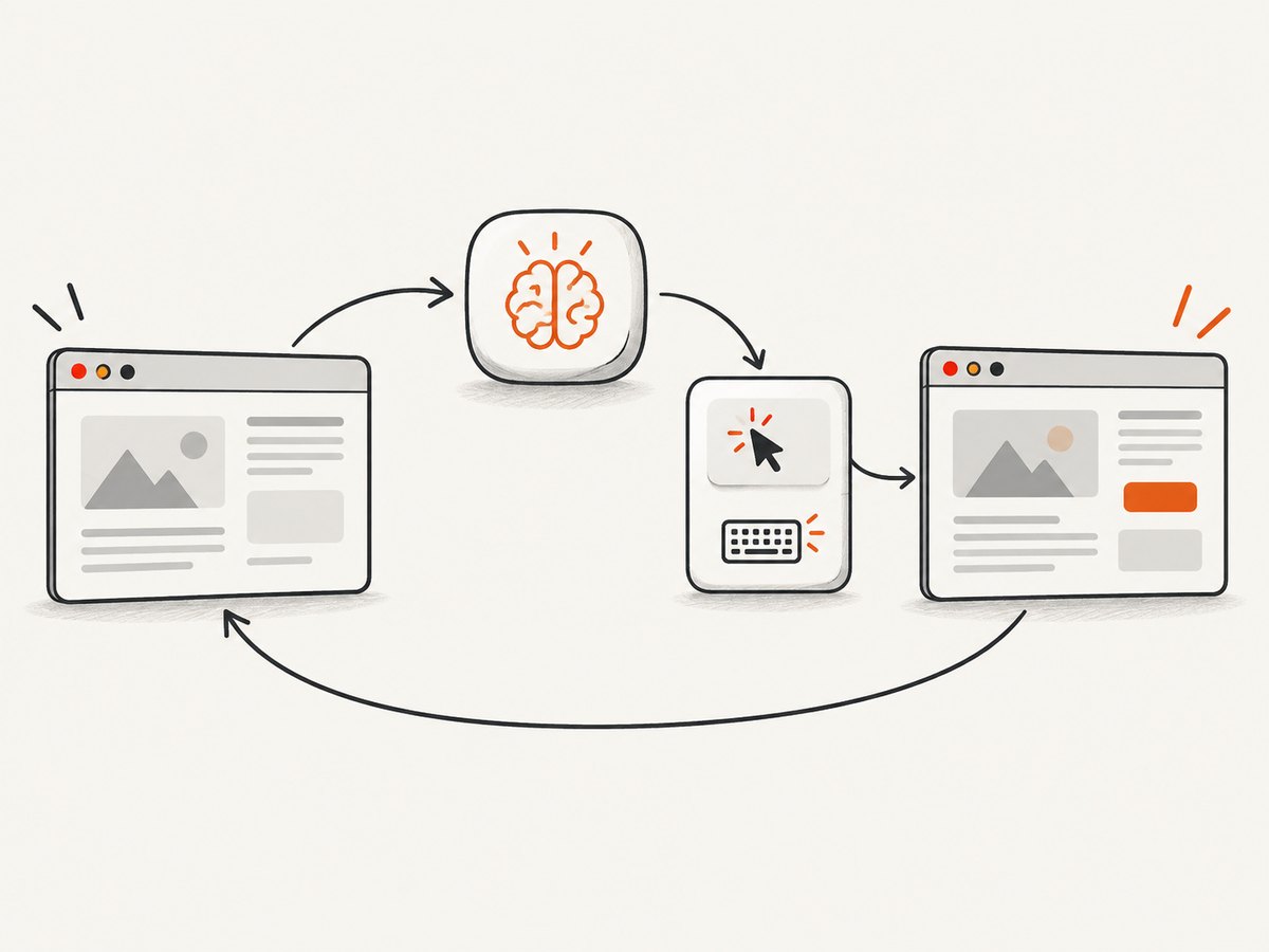 A capture pipeline can remove consent banners, popups, and chat widgets before returning the page image.