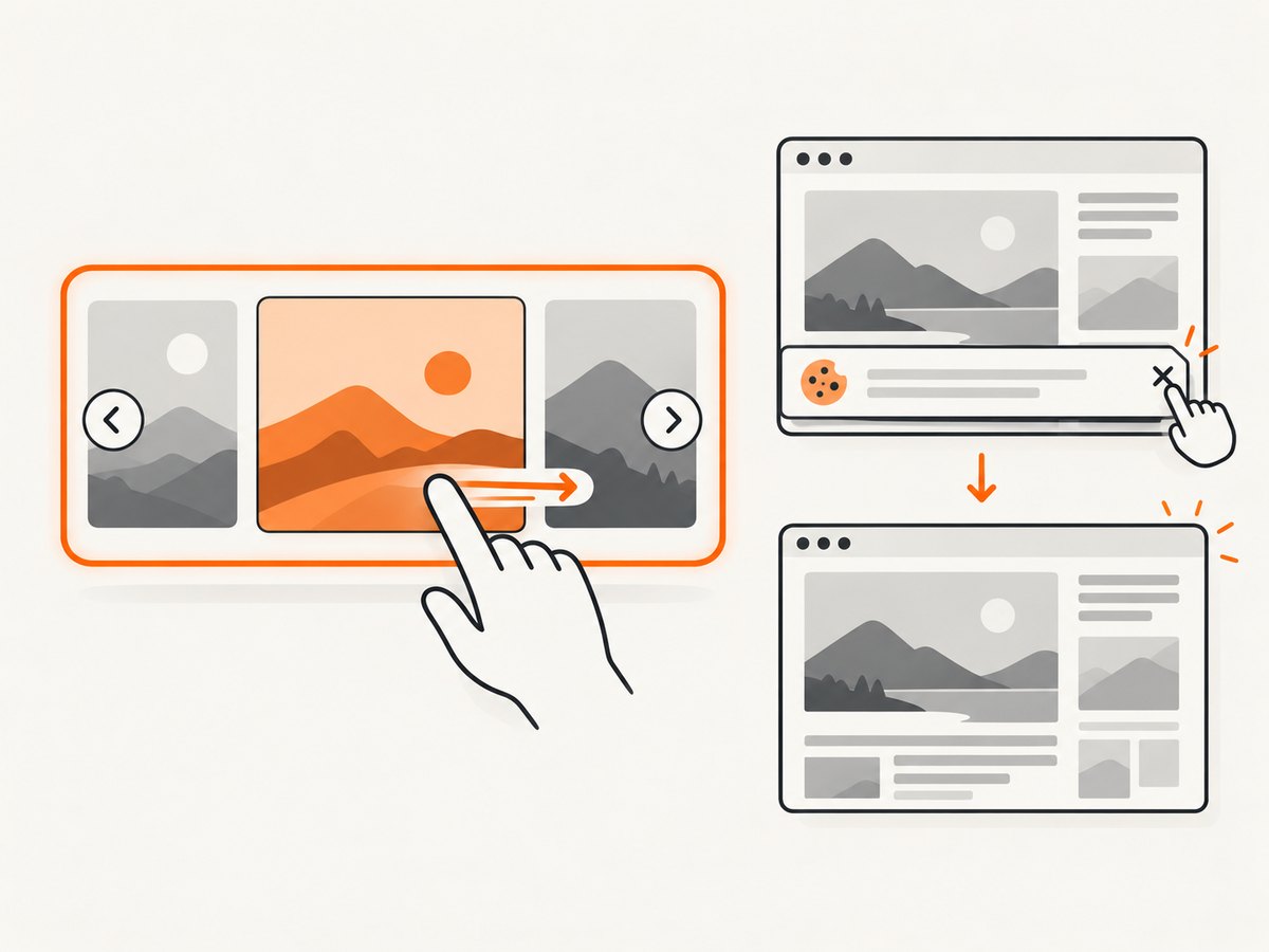 Keep movement under the reader’s control, and inspect a clean rendered page when you need a screenshot.