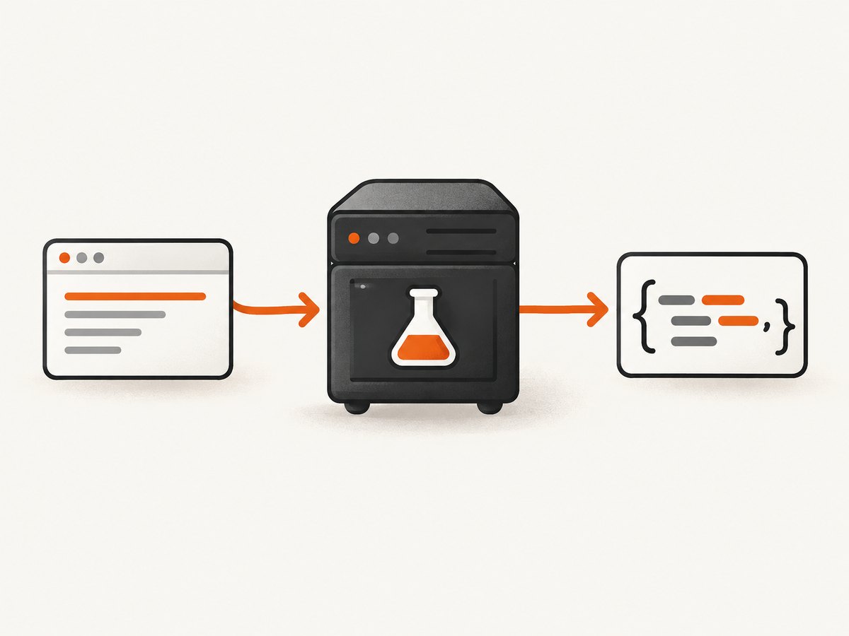 A Flask route maps an HTTP method and path to a JSON response.