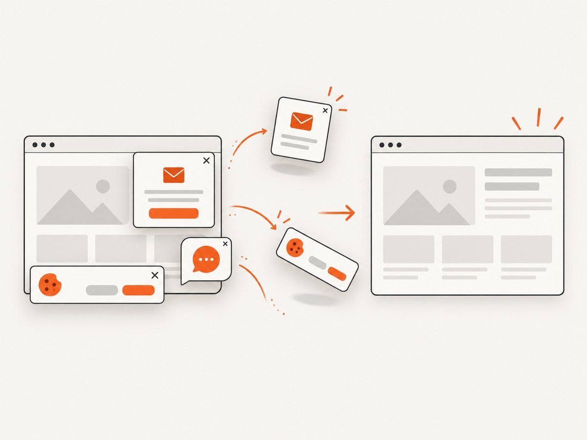 Consent prompts and overlays can be cleared before producing a clean page image.