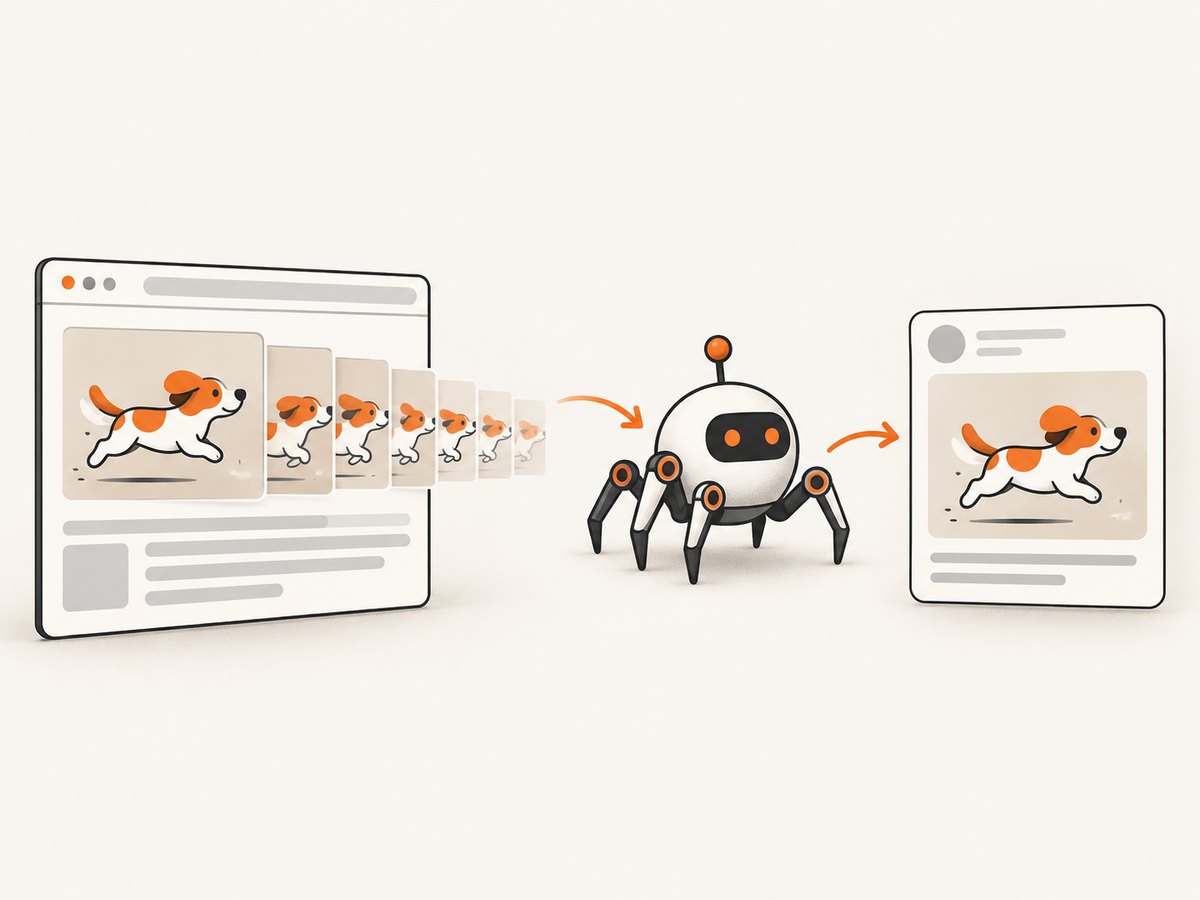 A valid GIF URL can be reduced to a single still frame by the preview consumer.