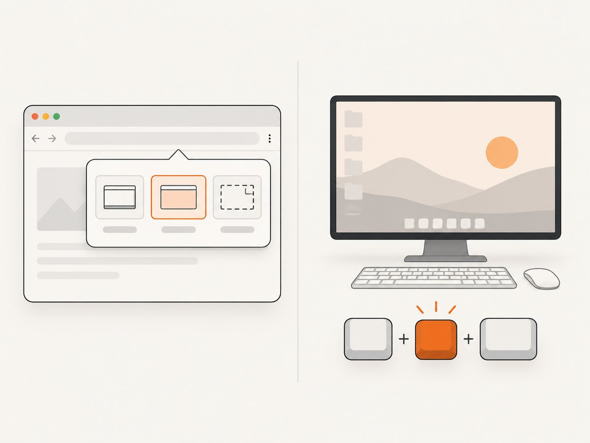 Browser-mediated sharing is observable to the page; outside screenshots have no general page-facing signal.