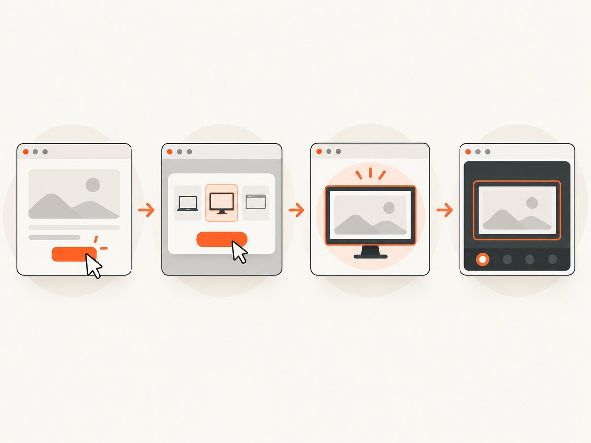 getDisplayMedia starts a permissioned live share; it does not detect independent screenshots.