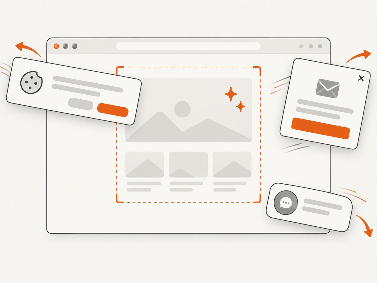 Rendered capture workflows must account for overlays and browser state before saving an image.