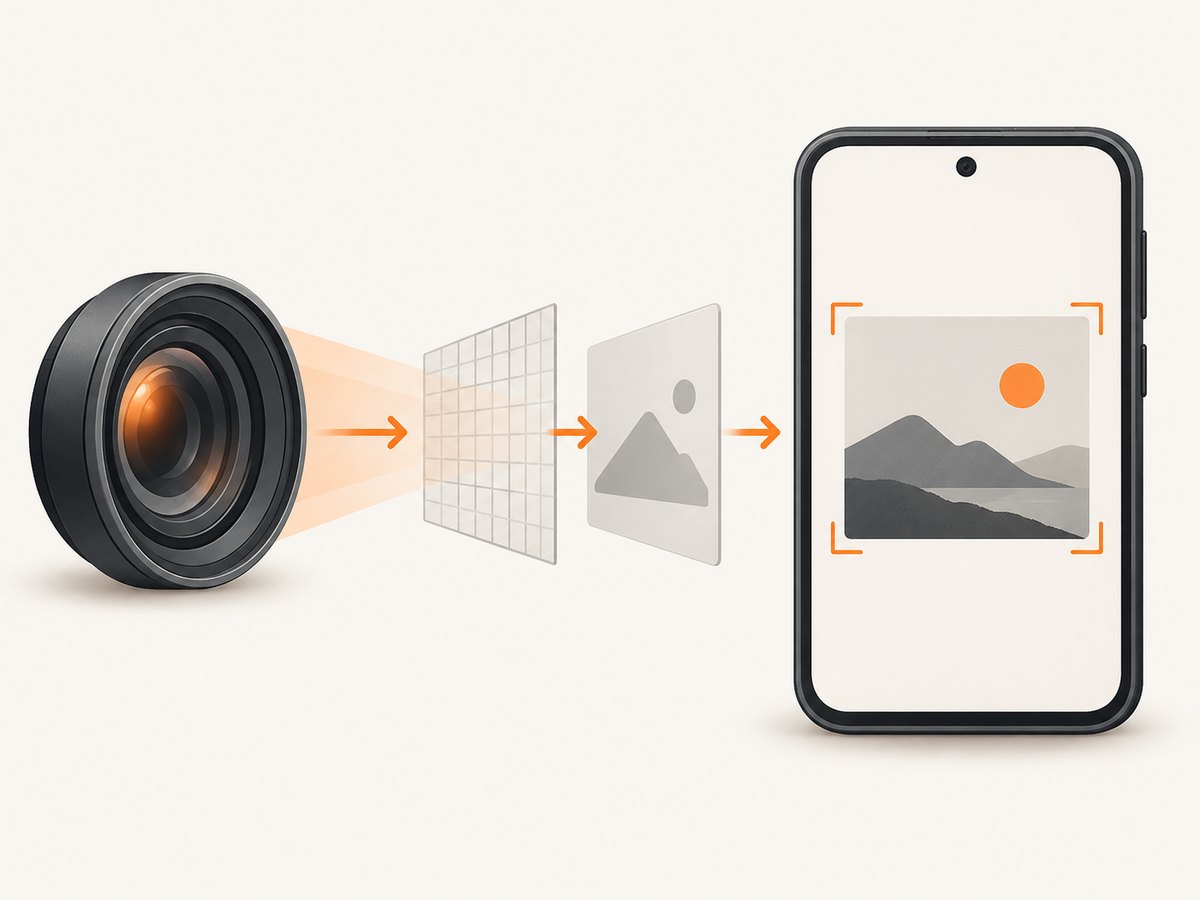 CameraX sends frames from the selected lens to the Activity's PreviewView.
