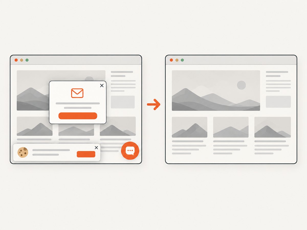 Browser automation can remove page elements before the final capture.
