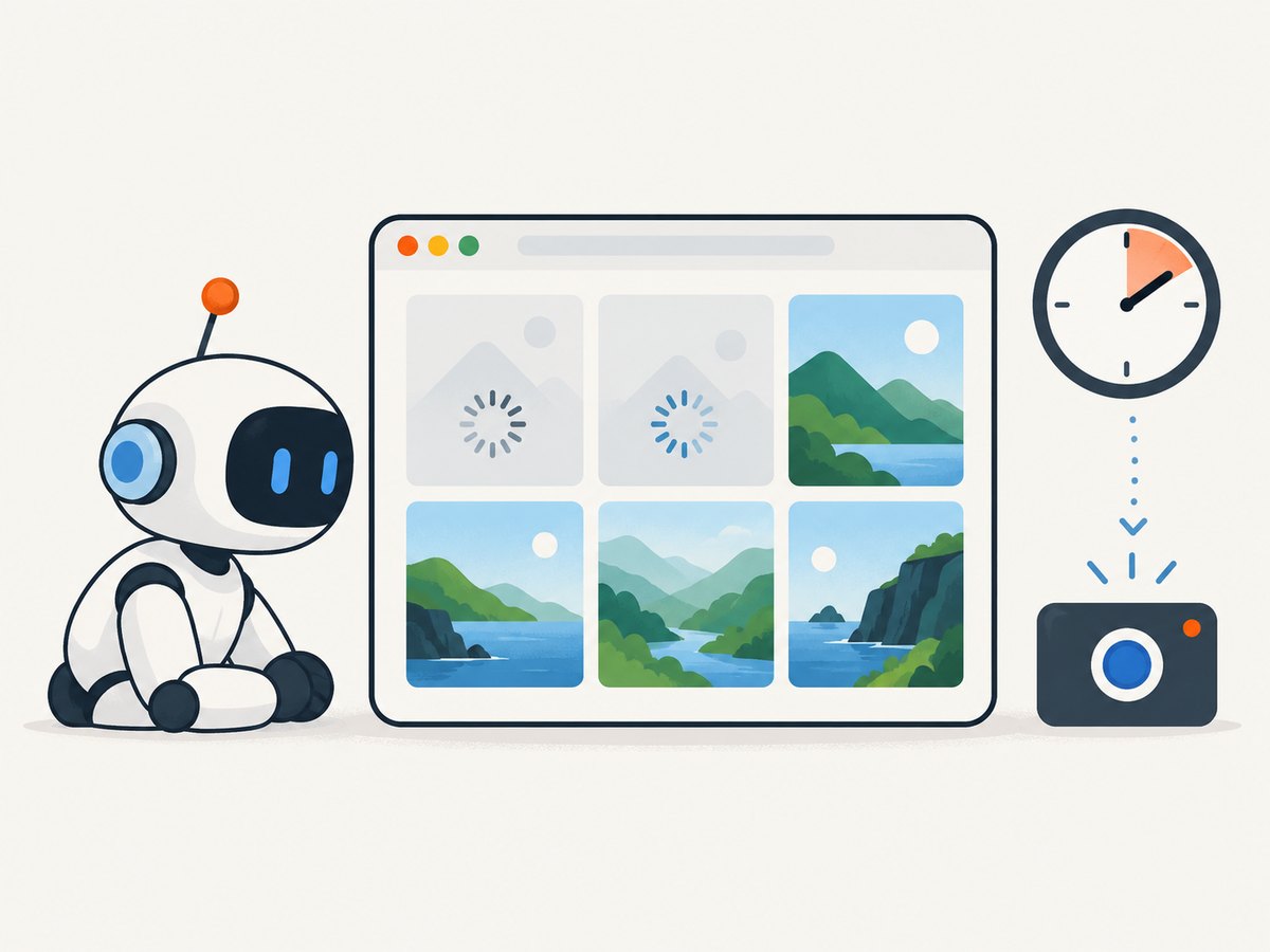 Wait for a meaningful page condition so the saved image reflects the state you intended to capture.