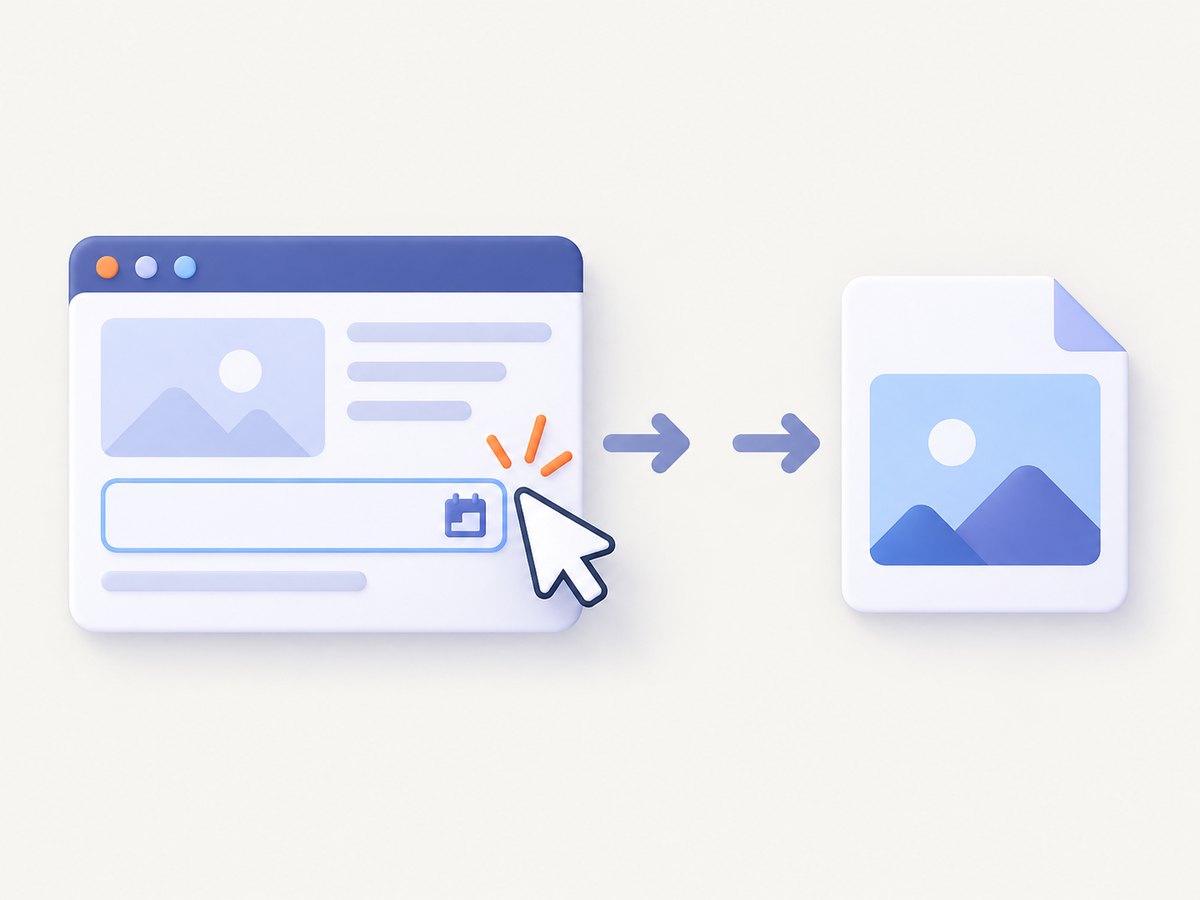 Puppeteer clicks the page control, then captures the rendered result.