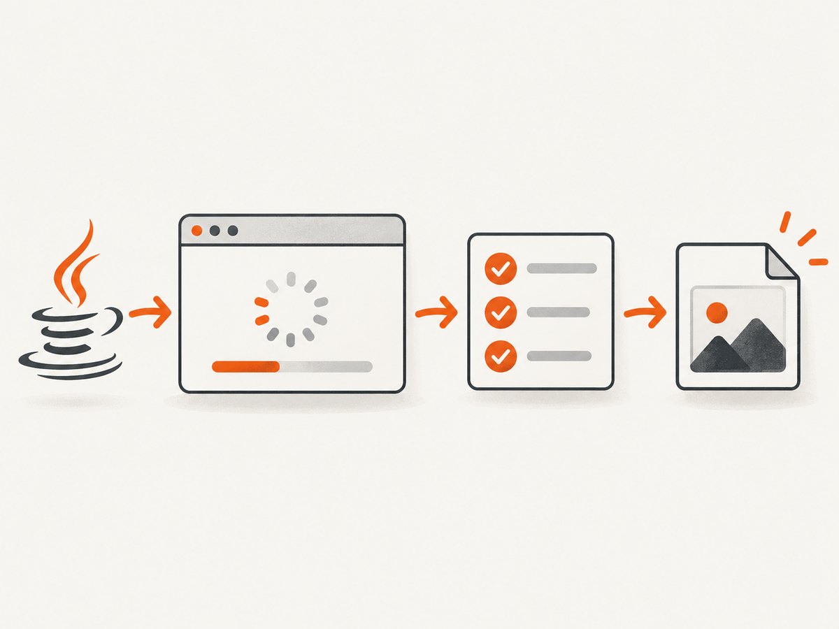 A reliable capture waits for the page state before saving the image.