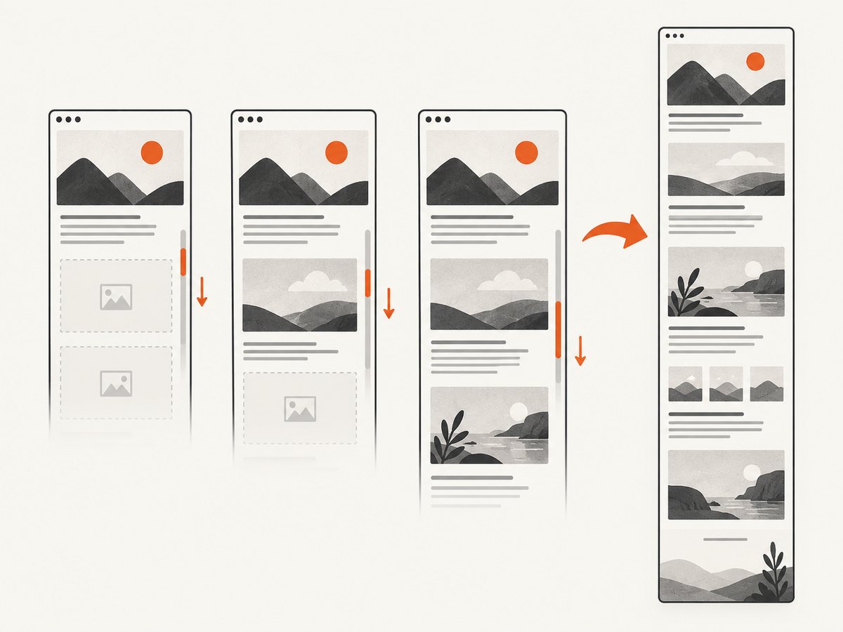 Loading below-the-fold content before capture can help prevent missing sections.