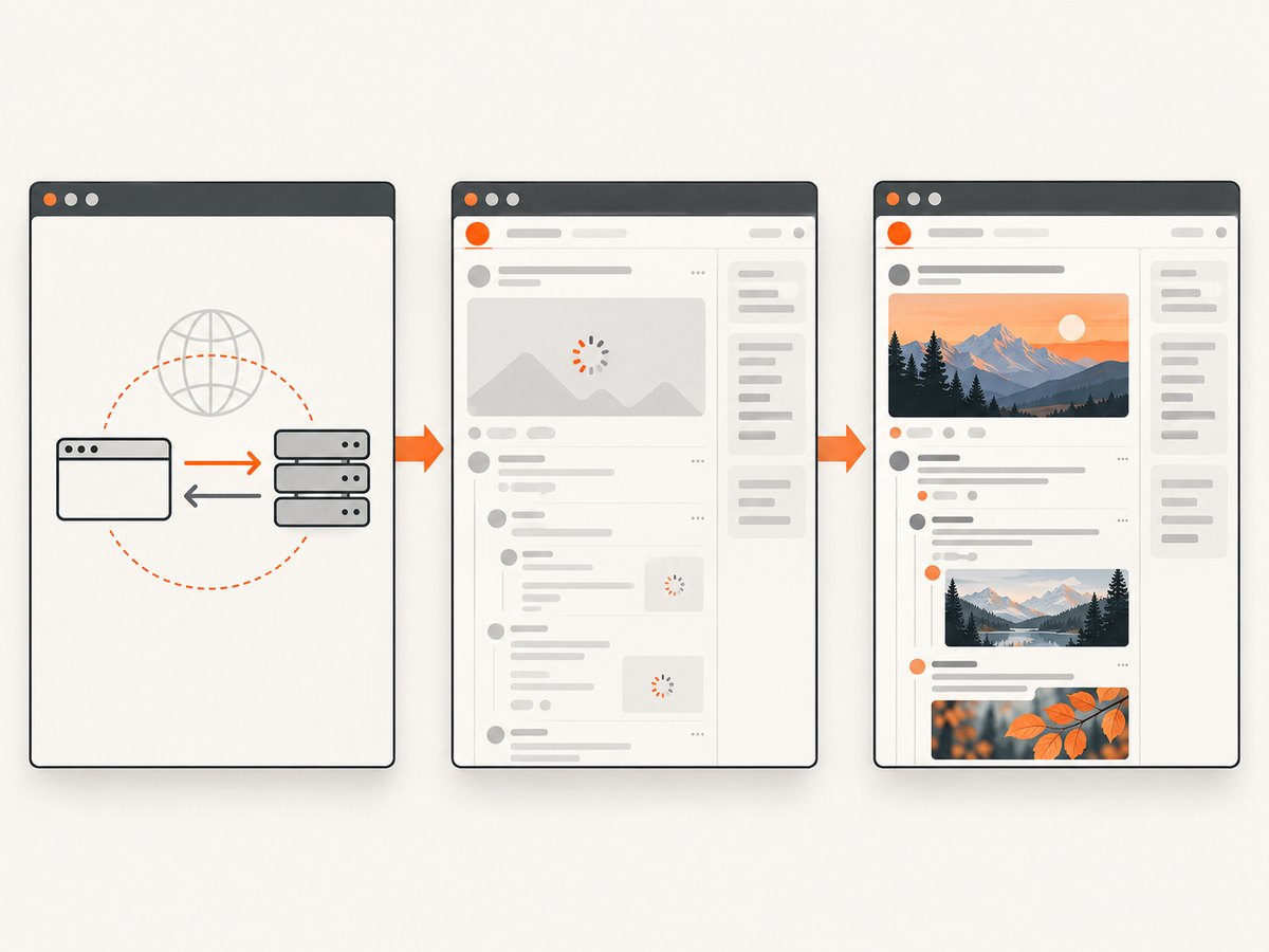 A full-page capture must wait for dynamic comments and lazy media before producing the final image.