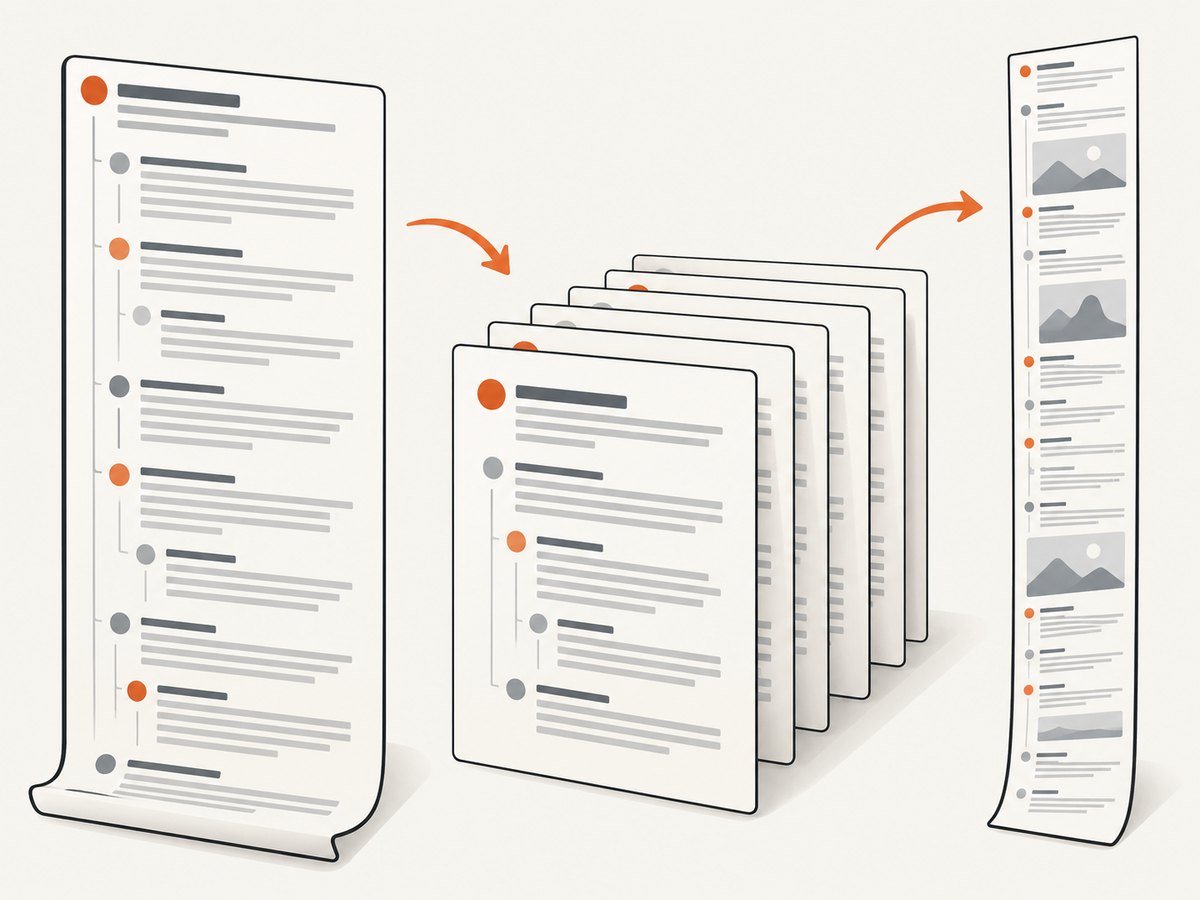 PDF pages can remain readable when a single screenshot becomes extremely tall.