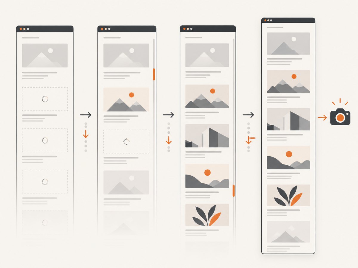 Preparing dynamic content before capture can make the saved page state more complete.