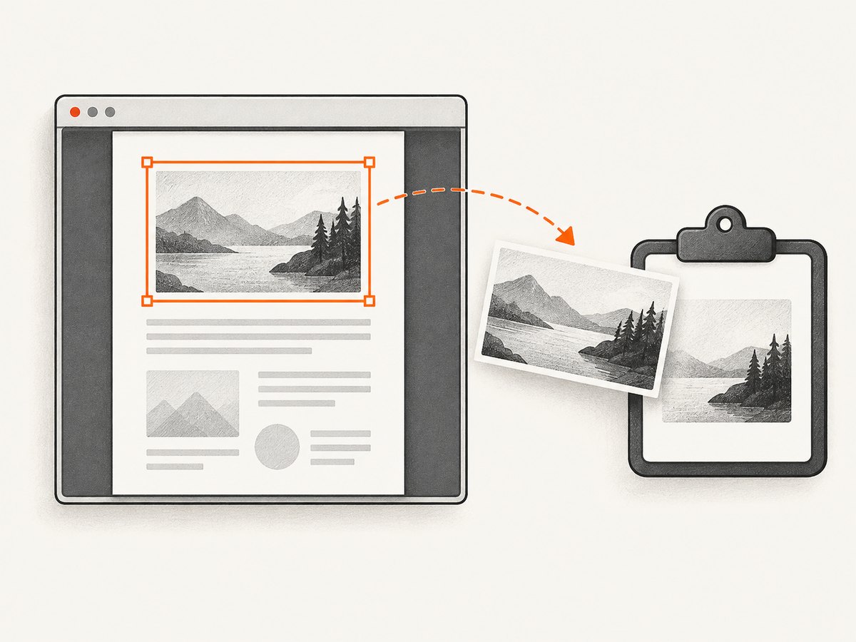 Acrobat Reader Snapshot copies a selected visible area to the clipboard; it does not promise to include off-screen page content.