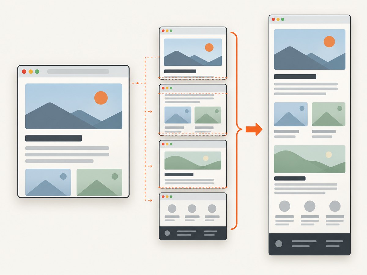 Viewport capture records one screen position; full-page capture covers the application from top to bottom.