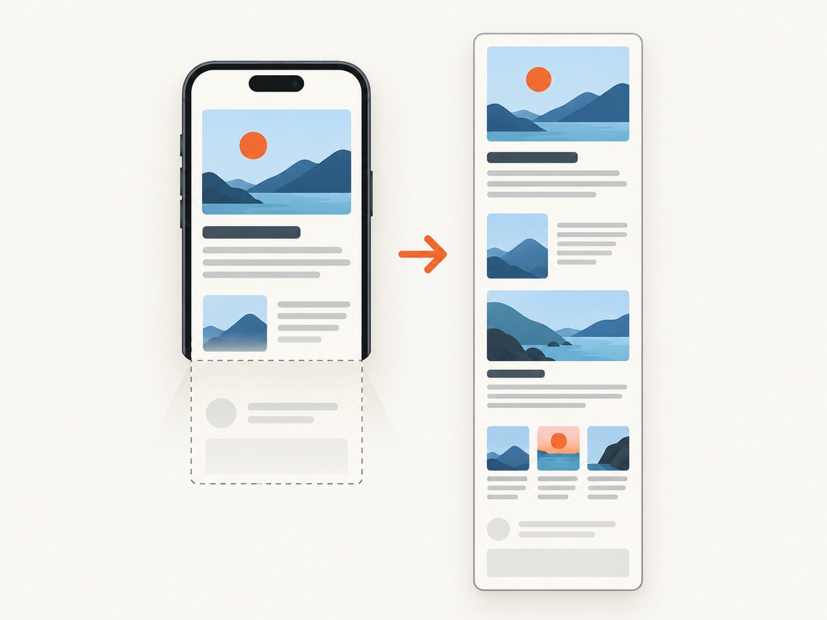 A scrolling capture includes webpage content beyond the phone’s visible screen.