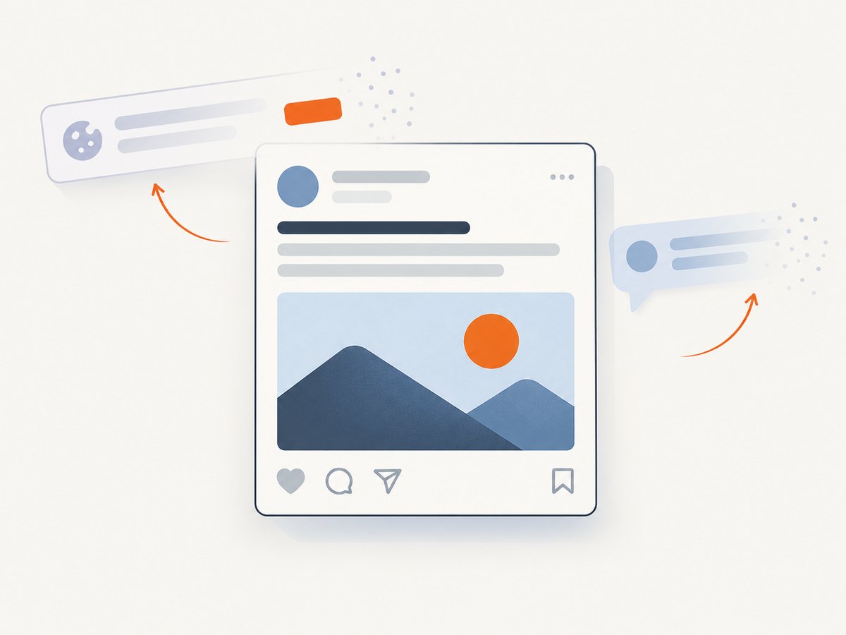 Load the post and its media before capture so the saved image includes the content you need.