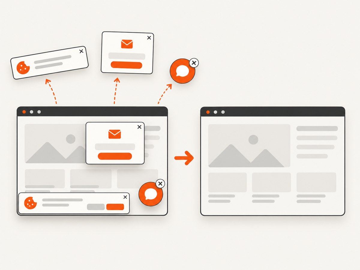 Automated capture can clean common overlays before rendering the final image.