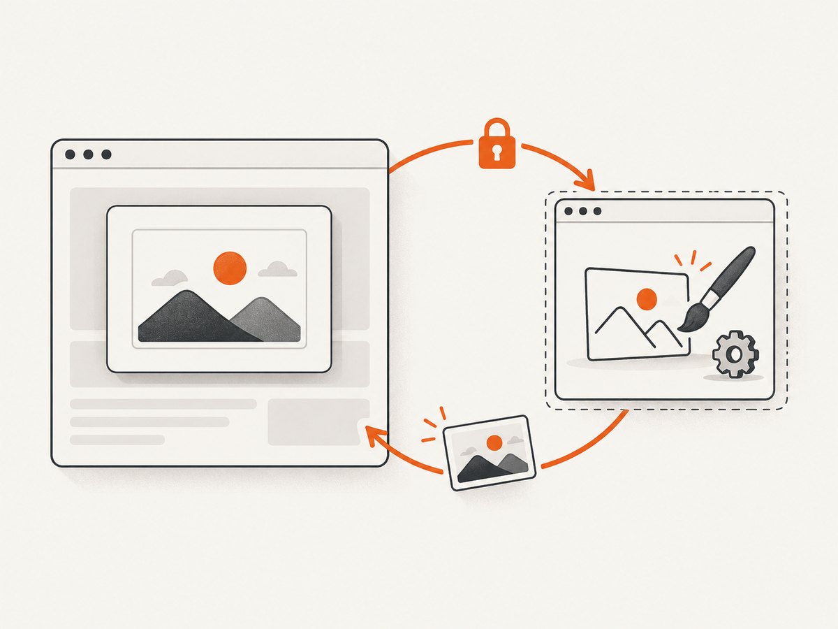 For a cross-origin iframe, let the frame create an approved representation and return it through an explicit message protocol.