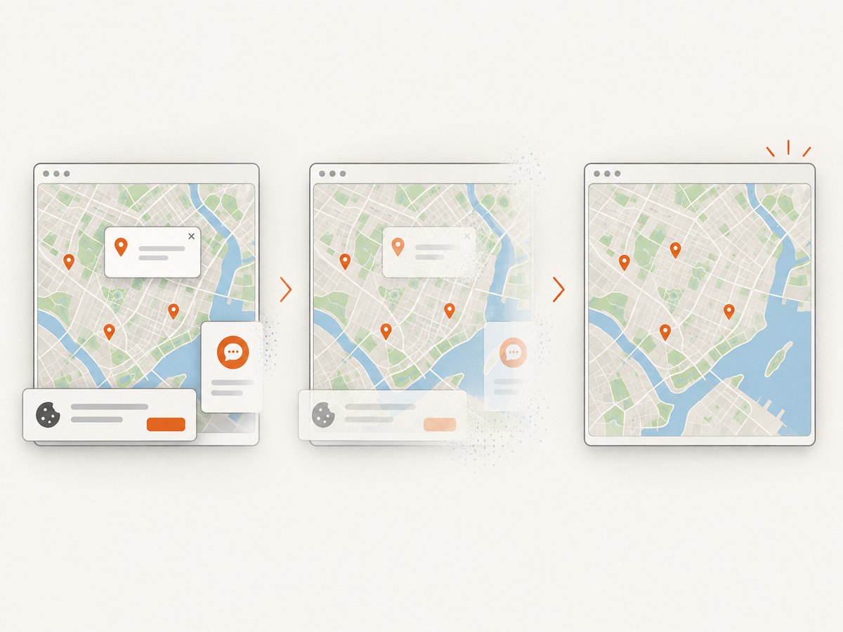 Capture only the map content you need, with unwanted overlays removed first.