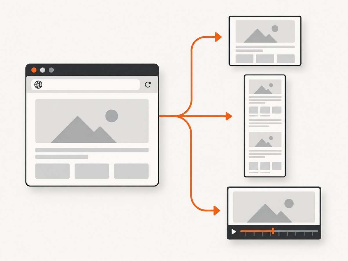 One Playwright workflow can produce viewport, full-page, element, and video artifacts.