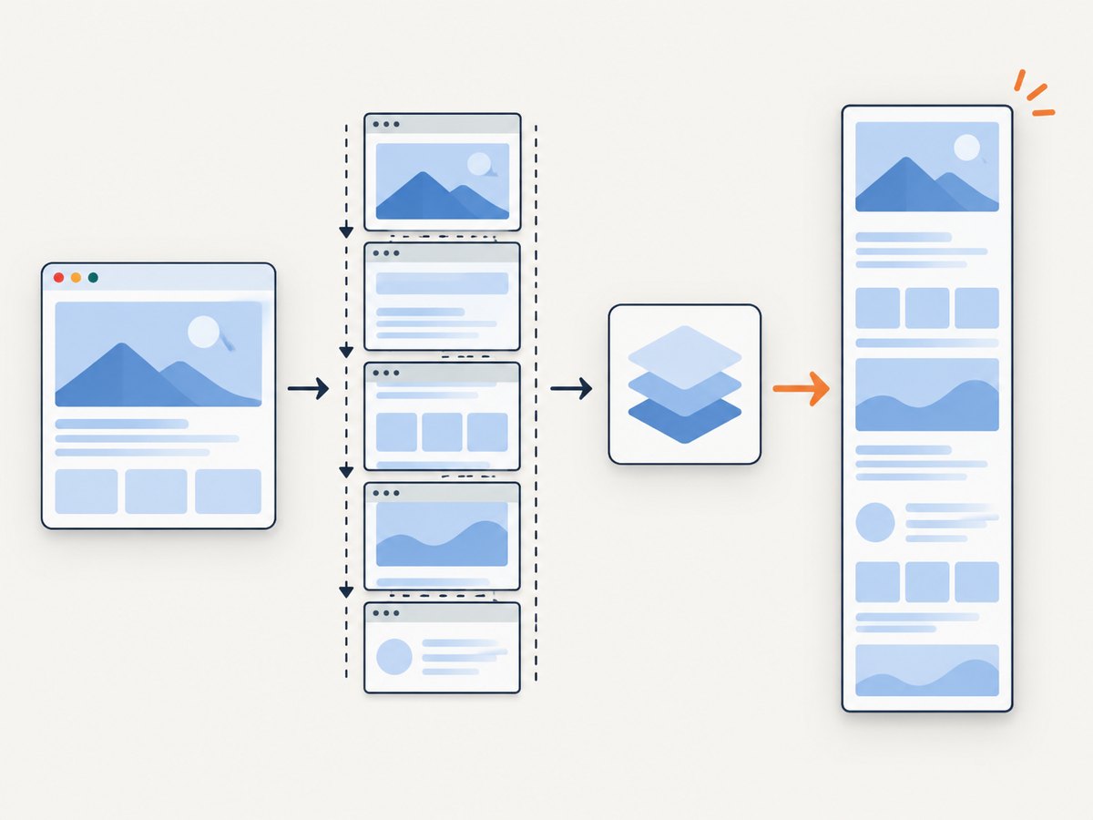 A full-page capture renders content beyond the visible viewport into one continuous image.