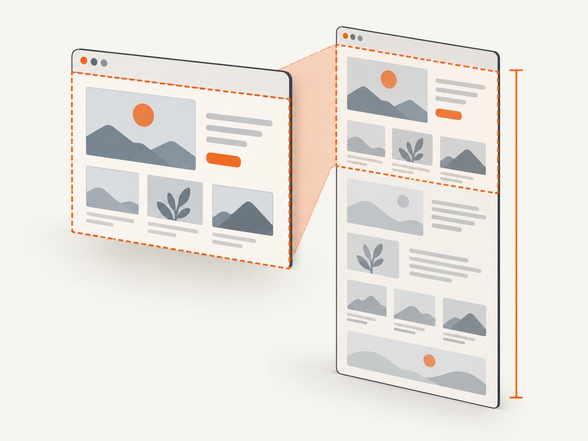 A screen crop is limited to visible pixels; browser capture can reach page content below the fold.