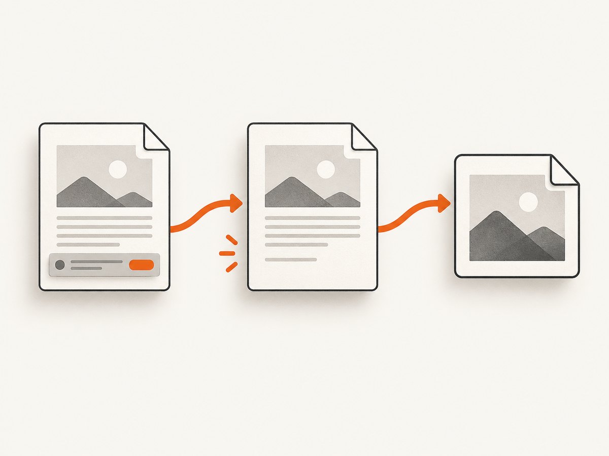 Rendered export keeps the page layout consistent while producing a reusable image file.