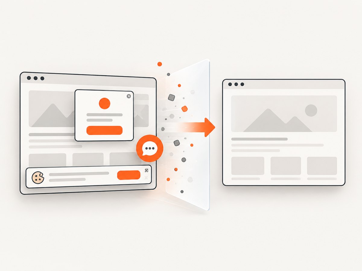 A hosted screenshot service can remove common overlays before capture.
