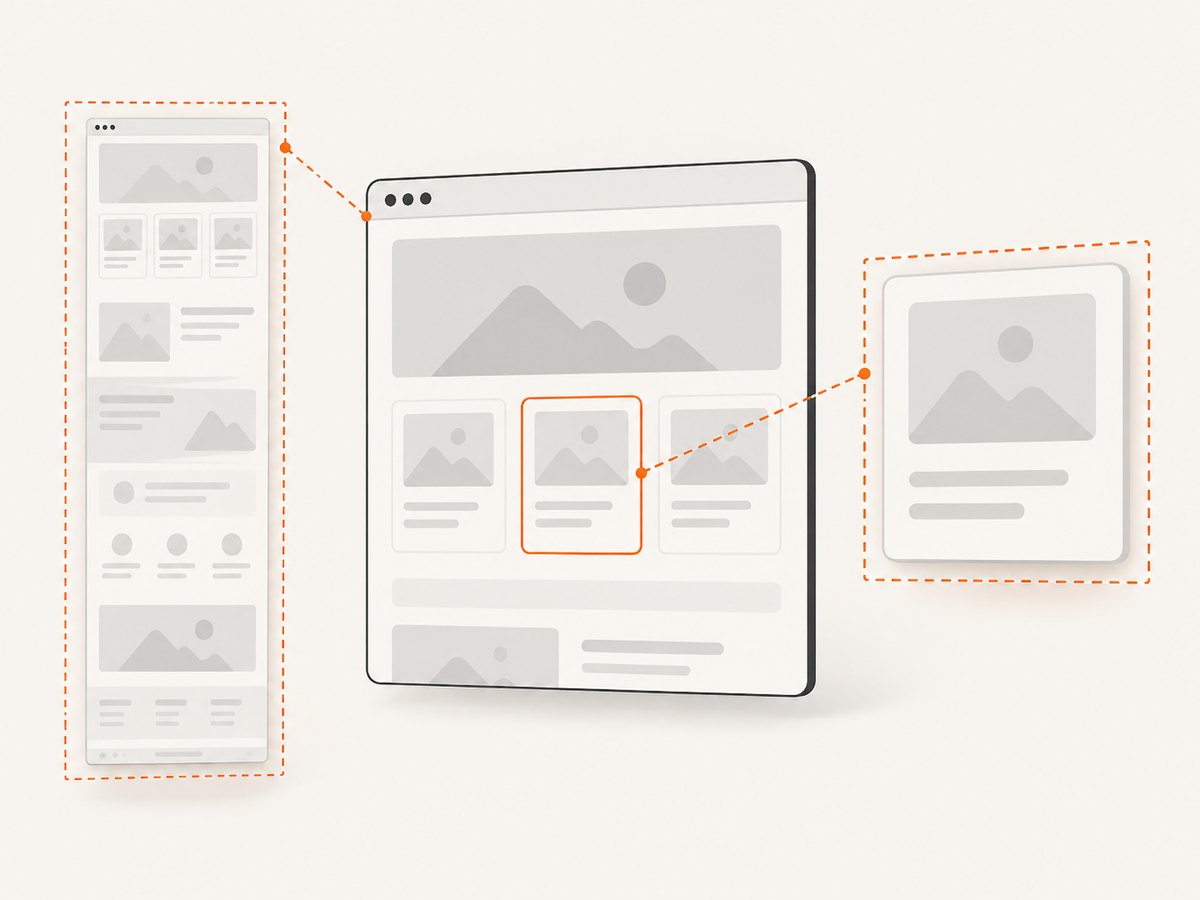 Viewport, full-page, and element captures answer different visual questions.