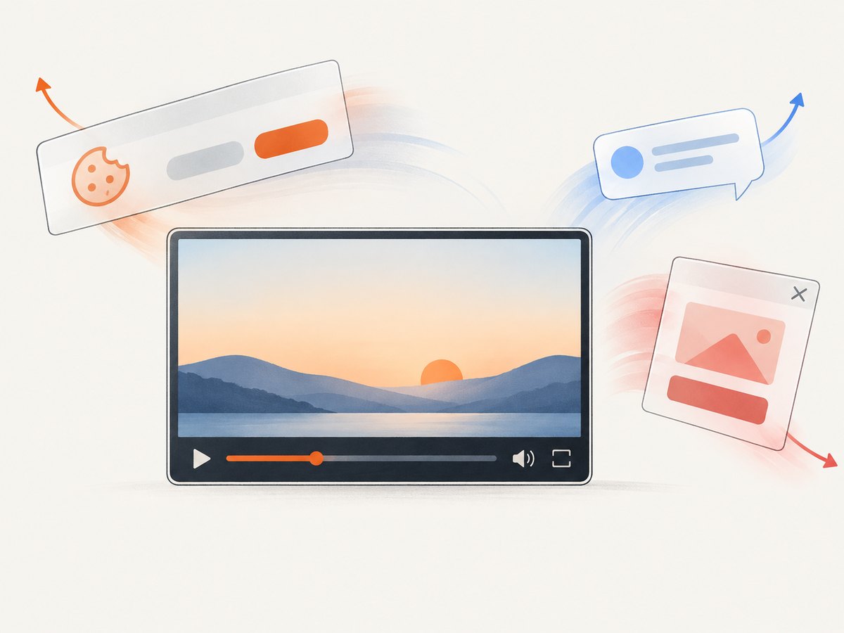 Automated page capture can remove common consent banners and popups before saving an image.