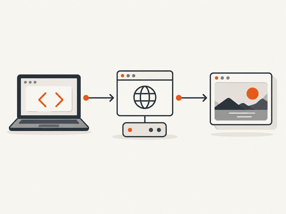 The MCP client starts or connects to Chrome, navigates to a page, and calls the screenshot tool.