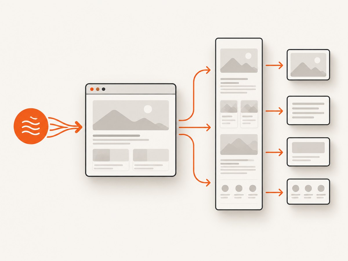 A capture pipeline can produce one full-page image or separate images for selected elements.