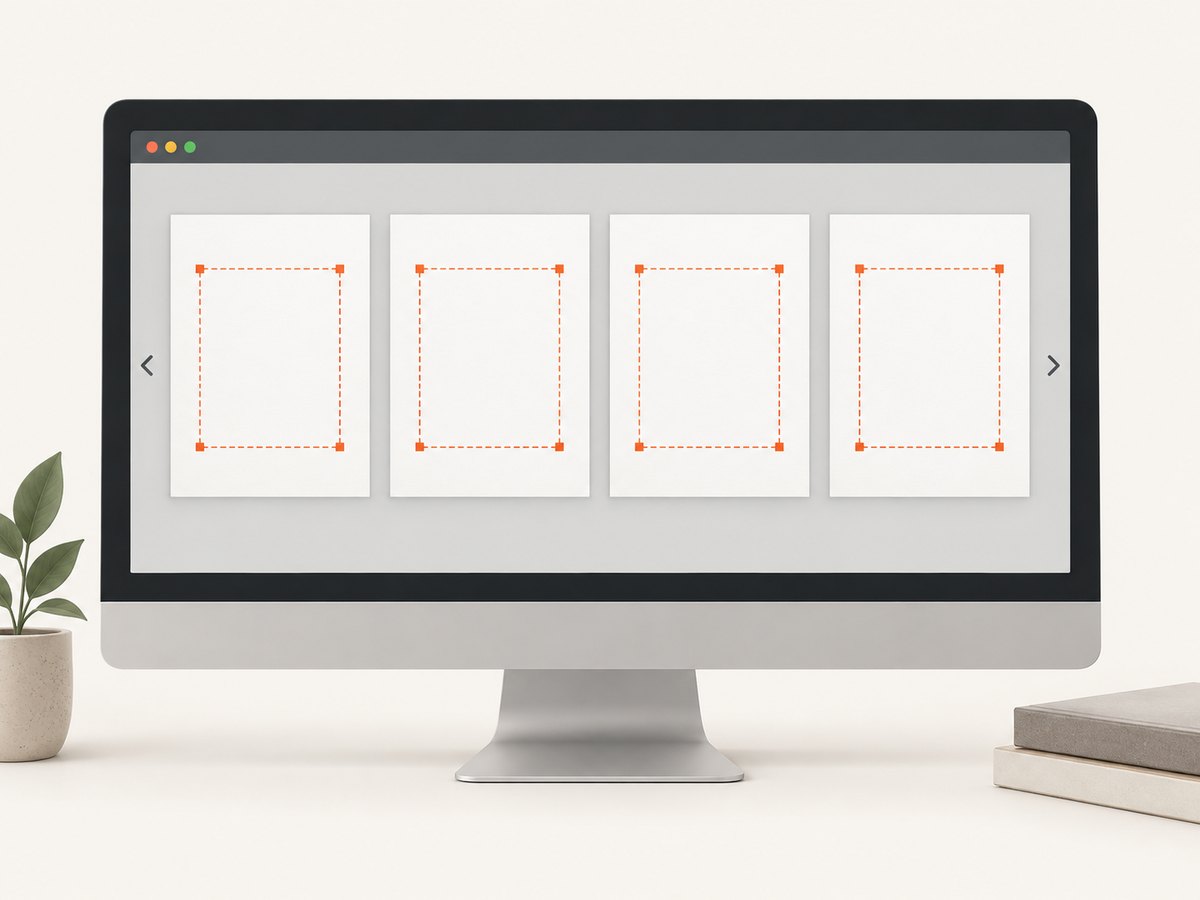 Use the same zoom and crop rectangle to keep a multi-page screenshot set consistent.