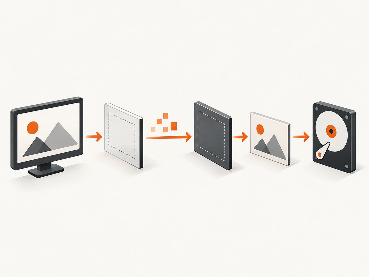 BitBlt copies pixels from the source DC into a bitmap selected in a compatible memory DC.