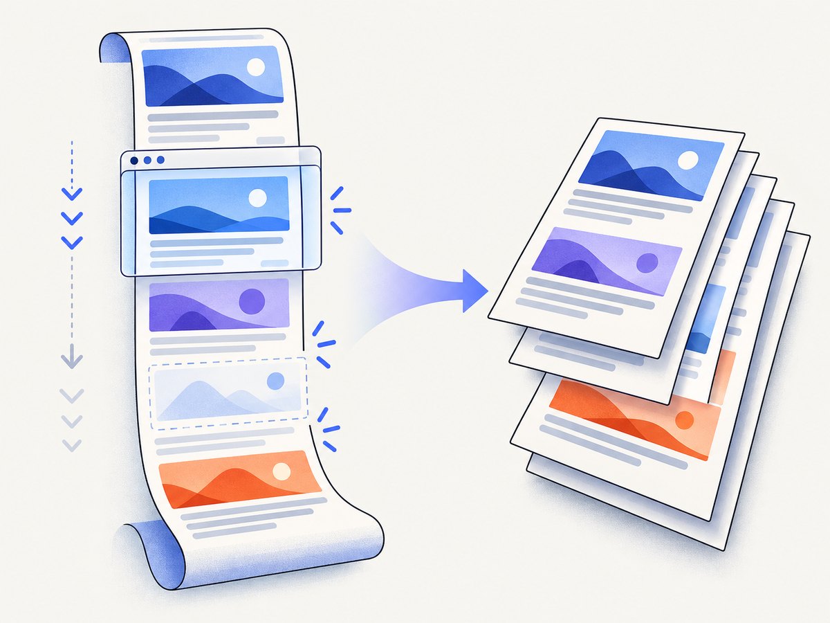 Scrolling can trigger content that intersection observers defer until it enters view.