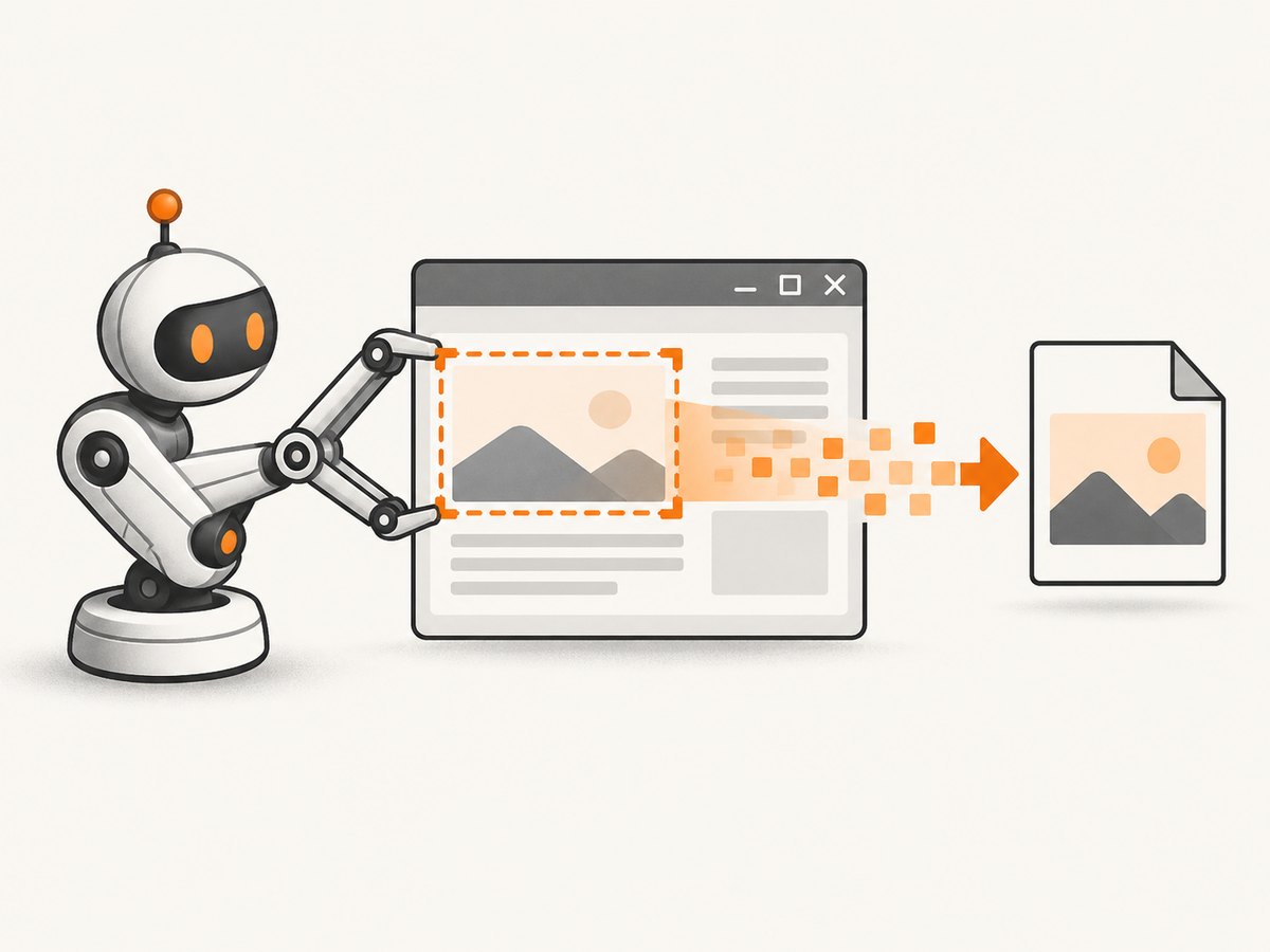 Robot captures the screen rectangle that contains the visible application window.