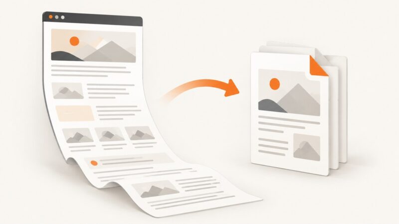 How to Capture a Web Page and Convert It to PDF