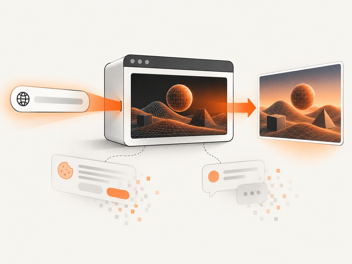 A managed capture service can handle browser setup and remove page overlays before returning the image.
