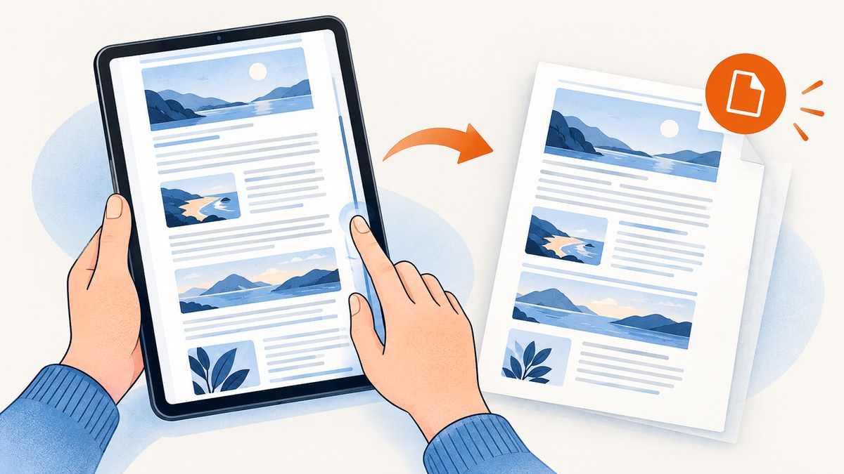 How to Capture a Webpage on an iPad