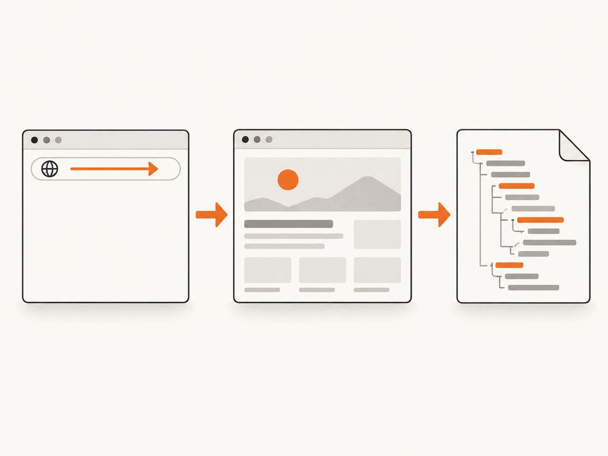Wait for a page state that proves the content is ready before serializing its live DOM.